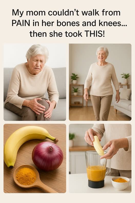 Natural Remedy for Joint and Bone Pain with Banana, Onion, and Turmeric