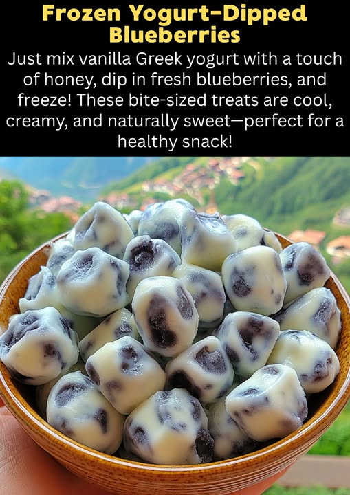 Frozen Yogurt-Dipped Blueberries: A Simple, Healthy Treat