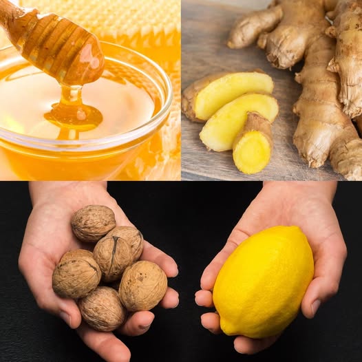Natural Boost Concoction: Ginger, Walnuts, and Honey